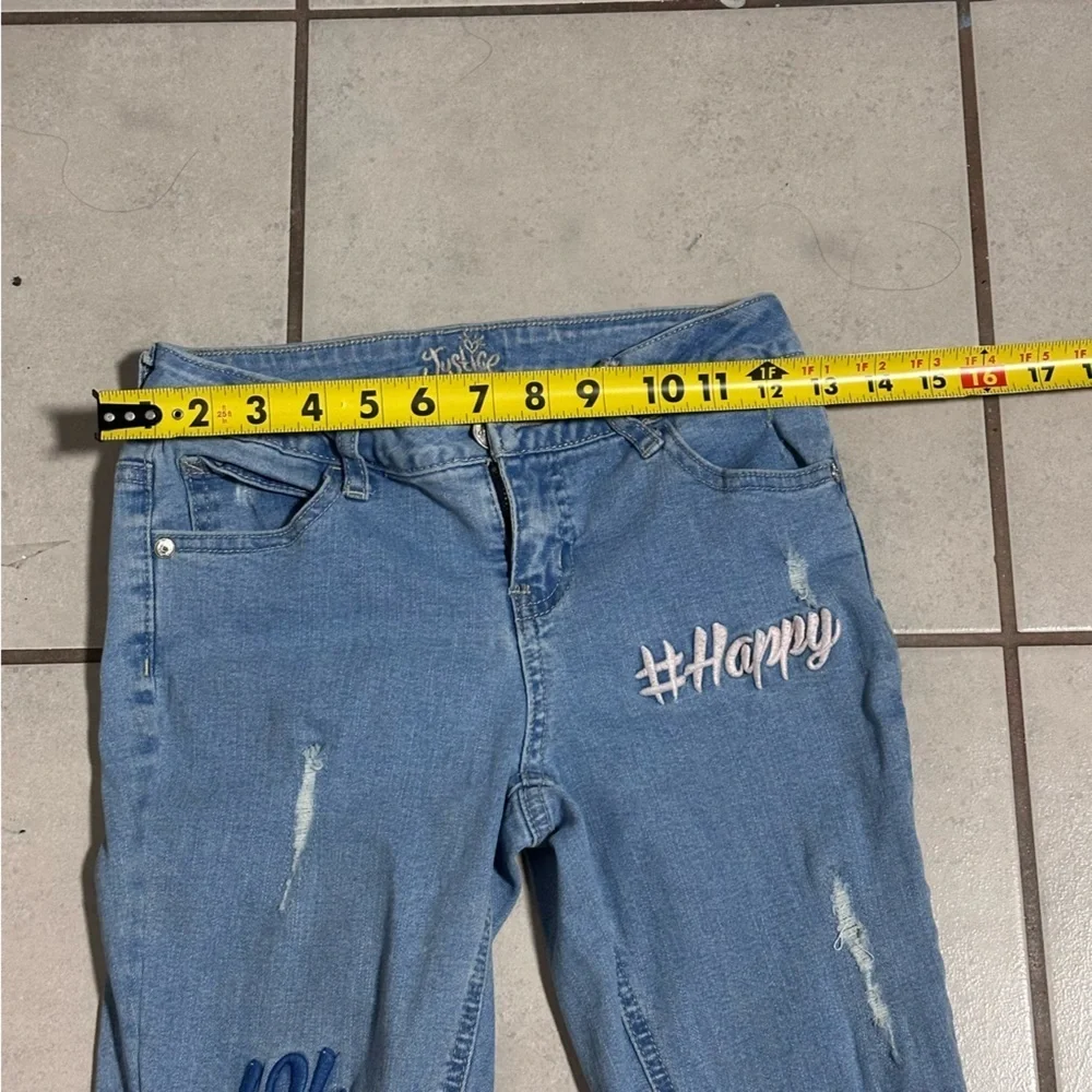 Justice Kids Girls Denim‎ Light Blue Simply Low Jegging Jeans size 10.